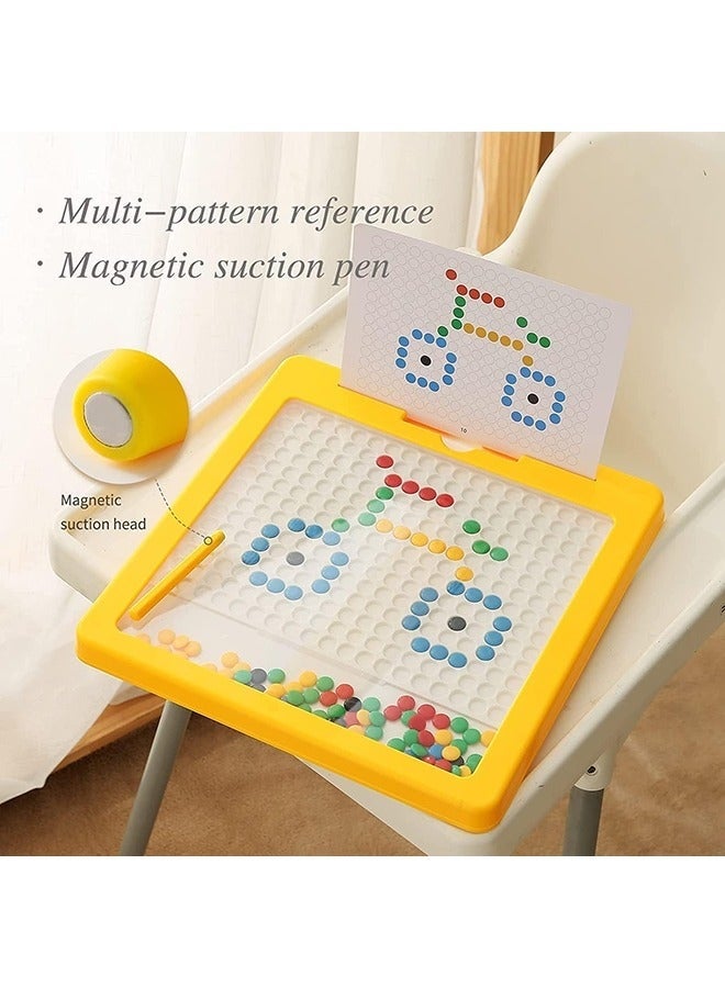 YelaJoy Magnetic Drawing Board, Large Doodle Board with Magnetic Pen and Beads, Magnetic Dot Art, Montessori Educational Preschool Toy, Travel Toys for 3 4 5 6 Year Old Boys Girls - Image 2